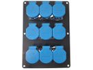 Stromverteiler 9xt23 IP55 sz - 6xT23 über Schaltuhr, 3xT23 direkt.