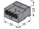 Verbindungsklemme WAGO MICRO für Draht 4×0.6…0.8mm dunkelgrau