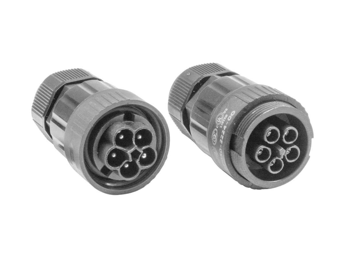 Steckvorrichtung Compact High Bay, Stecker/Kupplung, 5-polig, IP65, schwarz