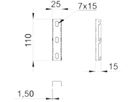 Hakenschiene Bettermann 110mm verzinkt