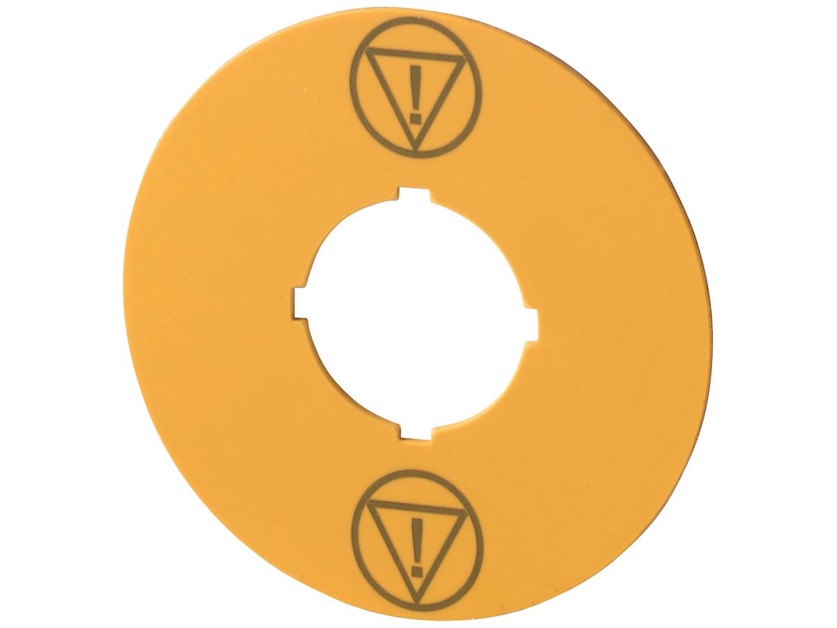 Bezeichnungsschild Eaton M22-XBK-ESS "NOT AUS" Ø60mm gelb