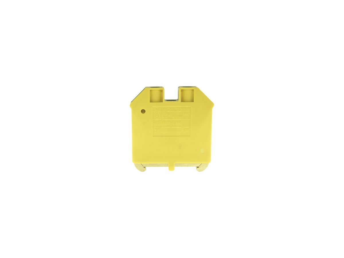 Schutzleiter-Reihenklemme Woertz Ex 4…10mm² Schraubanschluss 2×1 TH35 grün/gelb