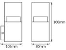 LED-Wandleuchte LDV ENDURA STYLE CRYSTAL WALL 4.5W 400lm 3000K Edelstahl