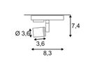 Strahler SLV PURI, GU10 50W mit 1-Phasen-Adapter IP20 schwarz