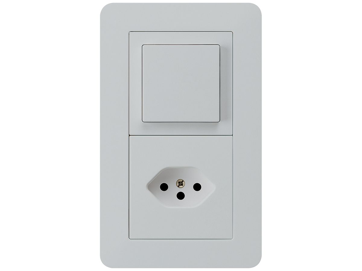 UP-Kombination kallysto.trend Gr.I-I vertikal Schalter S6+Typ 13 lichtgrau