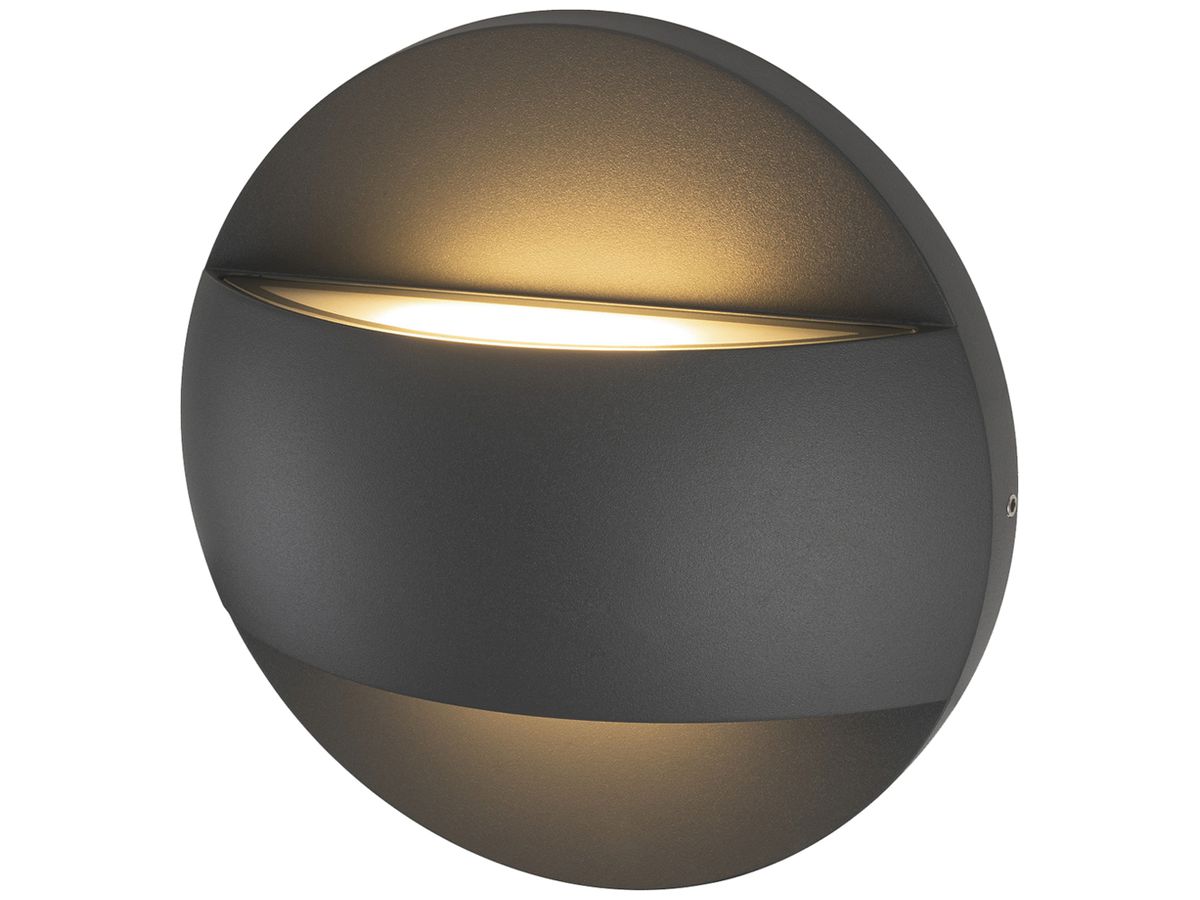 LED-Wandleuchte SLV LID II 28W 1500lm 2700/3000K IP65 DIM Ø220mm anthrazit