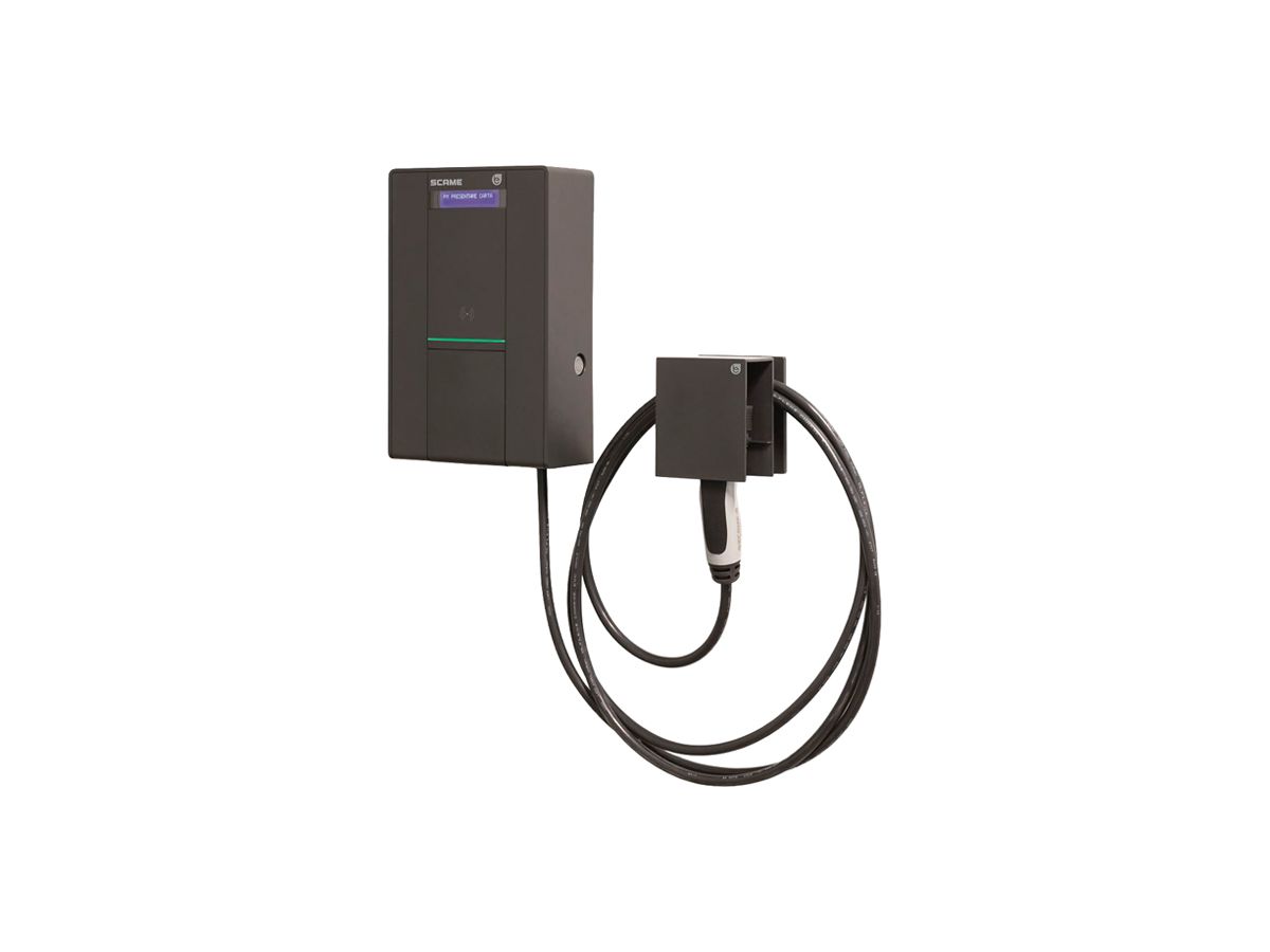 Wandladestation Scame BUSINESS 22kW 32A 3L Mode 3 1×T2 5m IP55 IK08