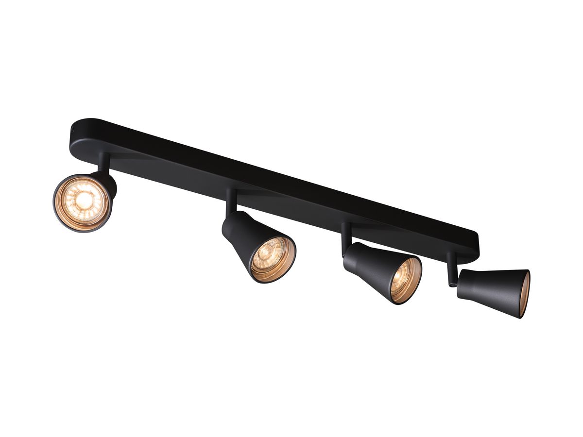 Decken-/Wandleuchte SLV AVO QUAD CW GU10 4×50W 560×95×115mm schwarz