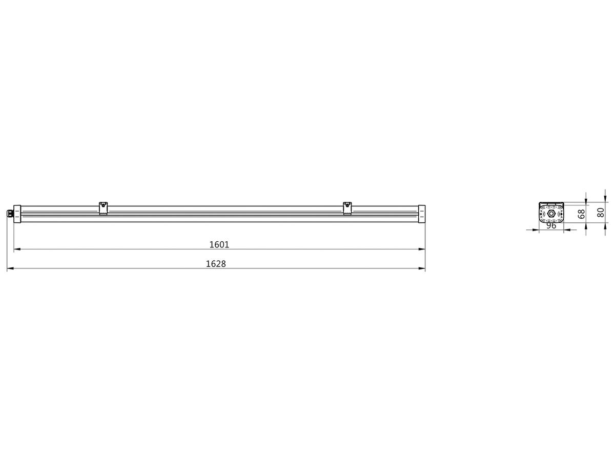 LED-Nassraumleuchte Philips WT490C 51W 8000lm 4000K IP66 weiss