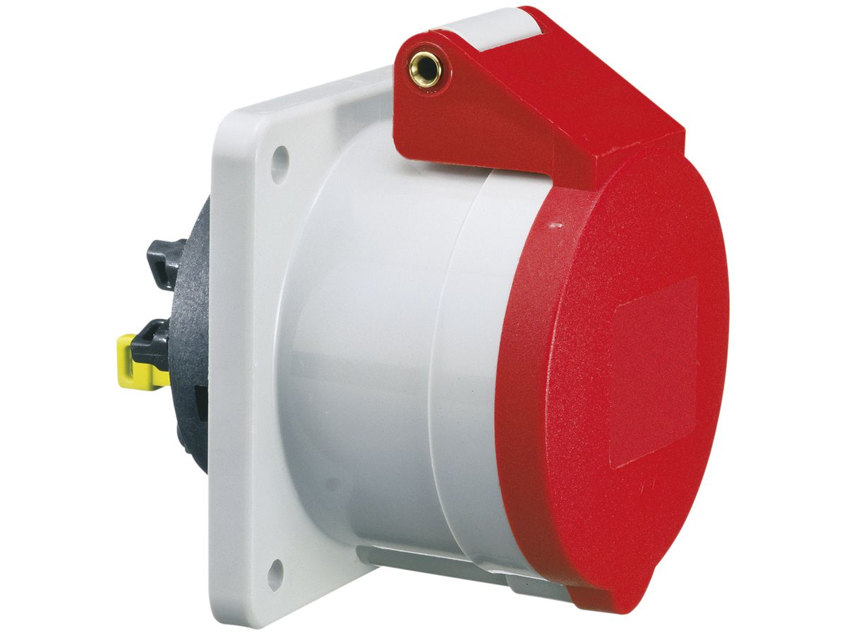 EB-Steckdose CEE Bals 5P 32A 400V 6h rot IP44 vernickelt QC ger.