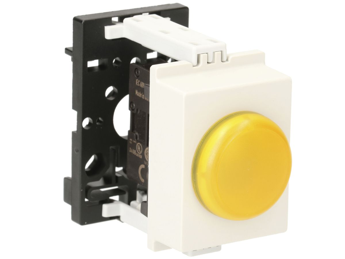 REG-Signallampe K&N, 24VAC/DC, 2TE, Kalotte gelb