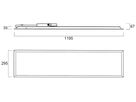 LED-Panelleuchte Sylvania Quantum 1200×300 Multipower 28W 4500lm 840 IP54/IP20