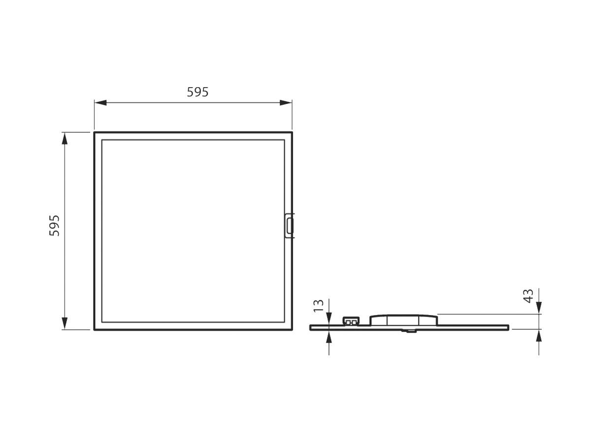 EB-LED-Deckenleuchte SlimBlend RC330V SEN 31.5W 4300lm 4000K 595×595mm weiss