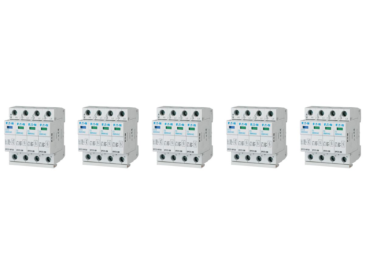 Überspannungsableiter Eaton SPCT2-280/3+NPE 280VAC 4TE 5Stk