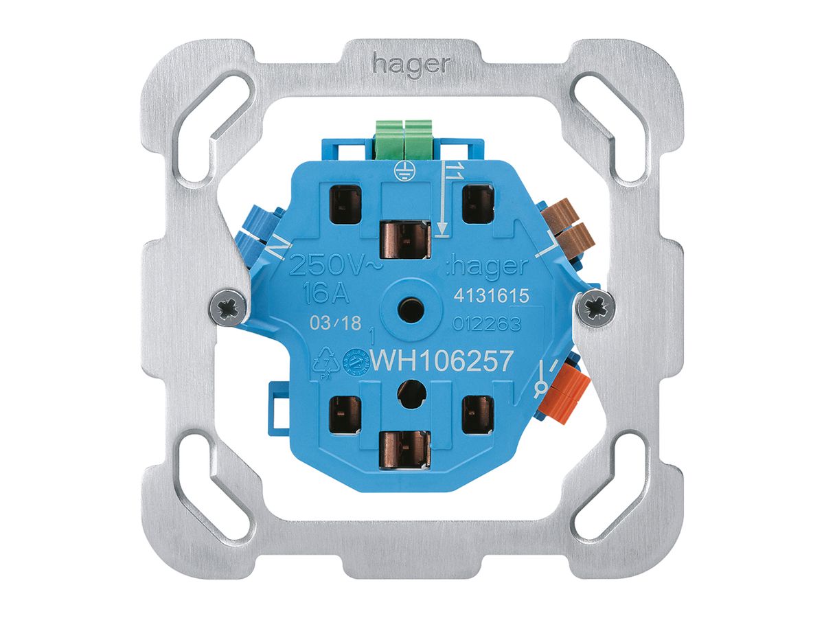 Einsatz zu Steckdose Hager 2×T13/23 1×S F