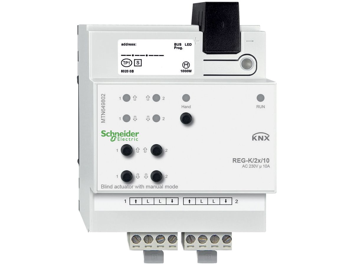 REG-Jalousieaktor KNX Schneider Electric 2×230V, MTN649802