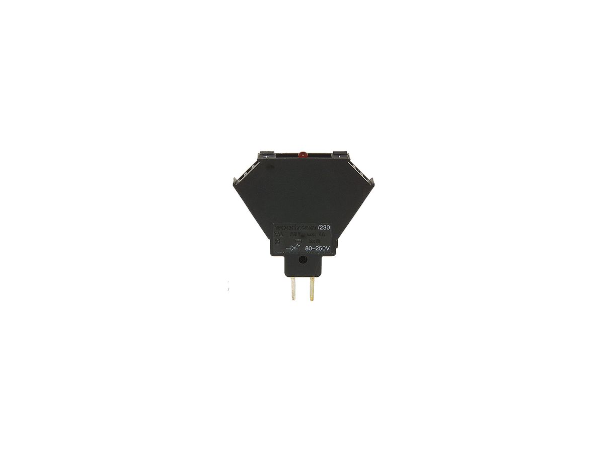 Sicherungsstecker mit LED 230V schwarz