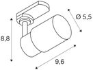 Spot SLV PURI 2.0 Tube GU10 1×6W DIM AD3PH Ø55mm weiss