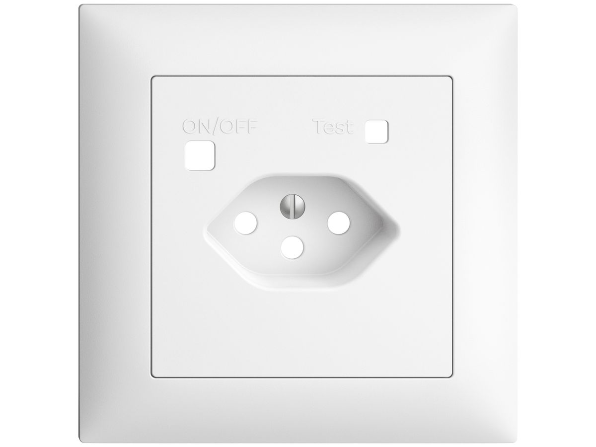 Frontset EDIZIOdue zu FI-Steckdose FMI, T13, weiss