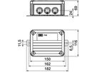 Kabelabzweigkasten Bettermann E30-E90 Doppelklemmen 150×116×67mm 5×6mm² or