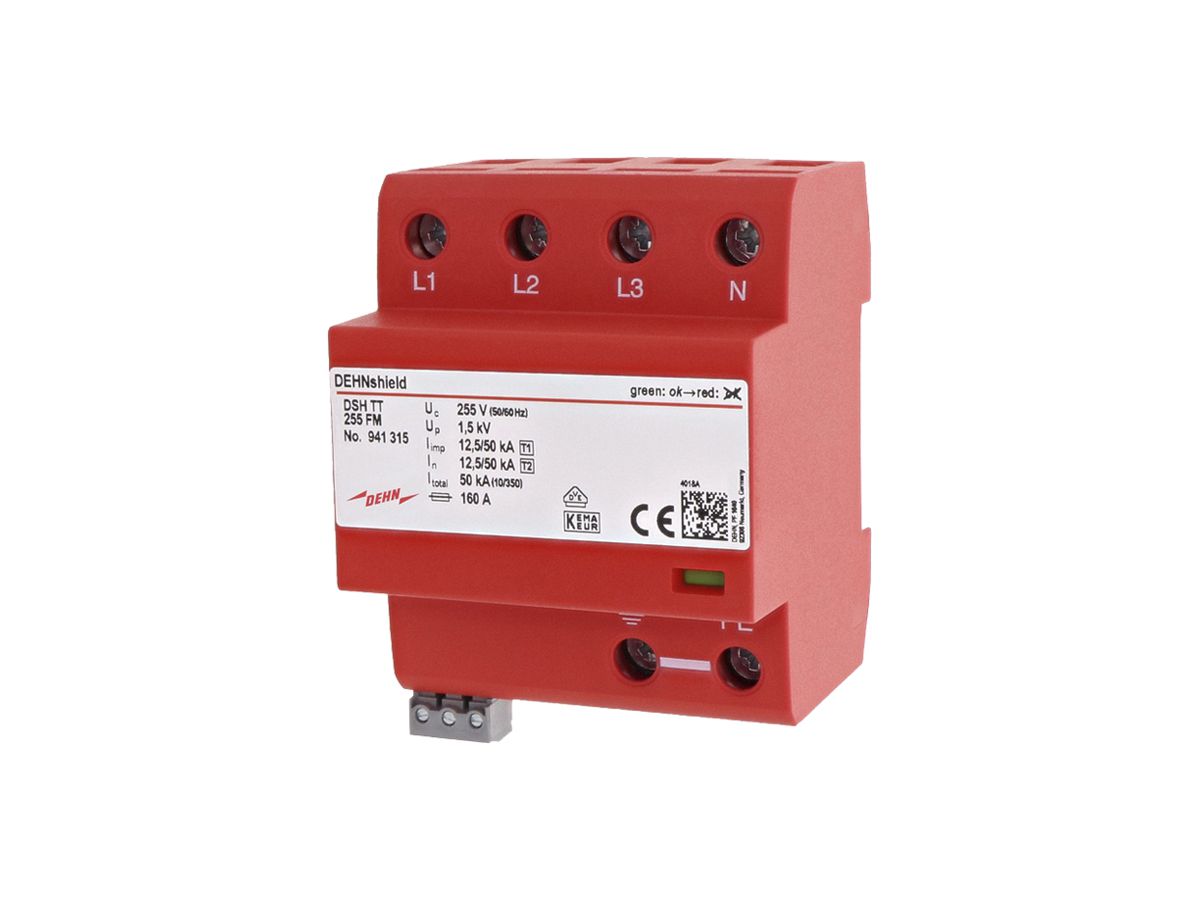 Kombiableiter DEHN SE DSH TT 255 FM, TN-S, TT, 230V 50kA
