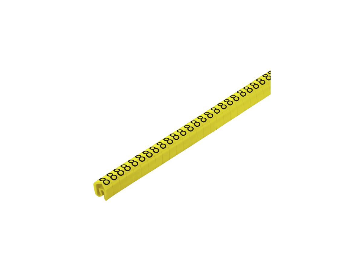Leitermarkierer Weidmüller CLI C CD für Ø4…10mm 4×7mm Aufdruck: 8, gelb