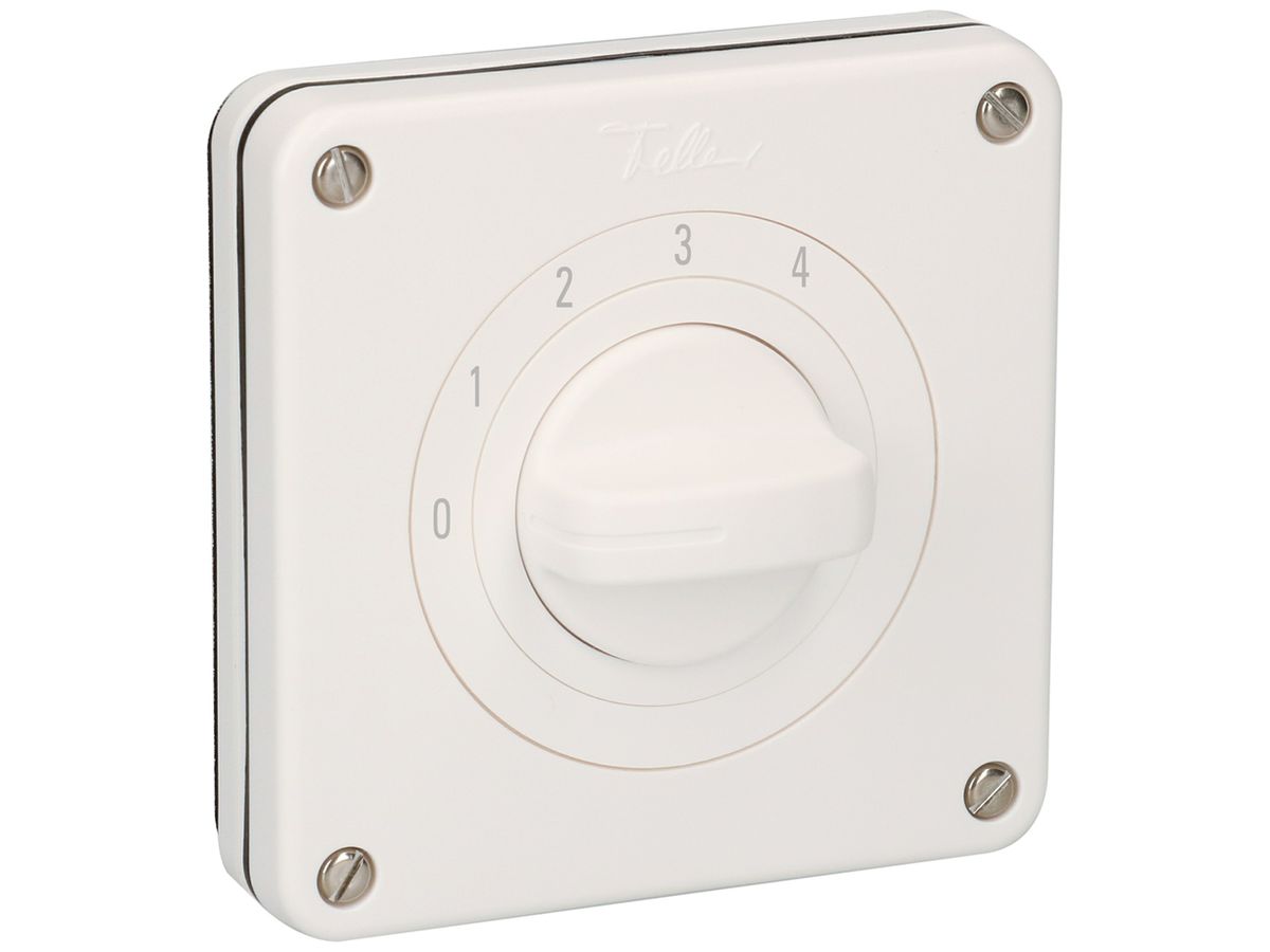 UP-Drehschalter AWAG NEVO Stufenschalter 1-polig 20A 690V 87×87mm weiss
