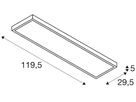 LED-Deckenleuchte SLV PANEL 300×1200 DALI 43W 3400lm 4000K UGR weiss