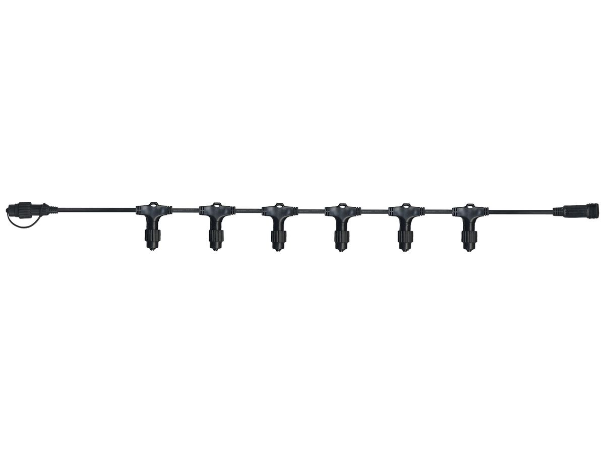 Verteilerkabel System LED Extra, 2m, schwarz, mit 20 Schraubabgängen