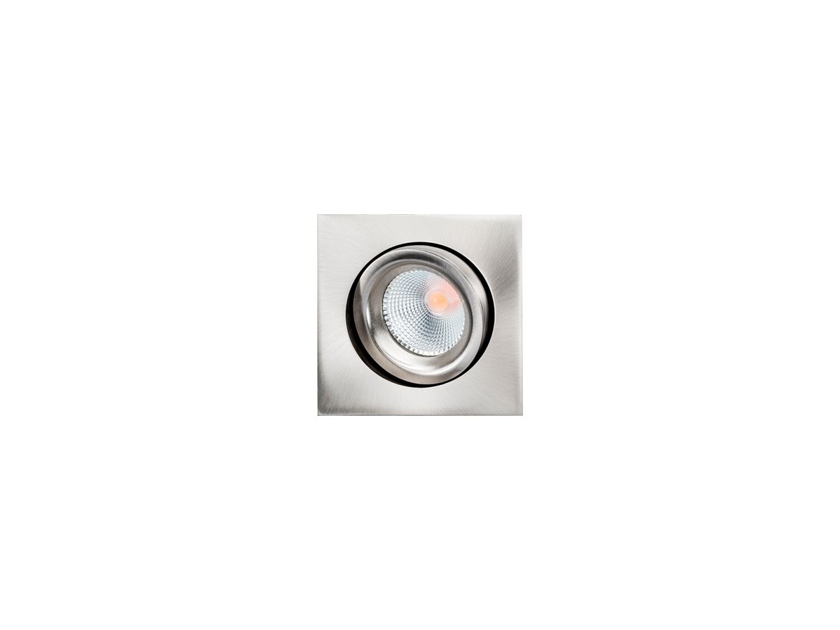 LED-Downlight SG Junistar Lux Square 8W 590lm 930 IP20/IP44 42° DIM 95×95mm Si