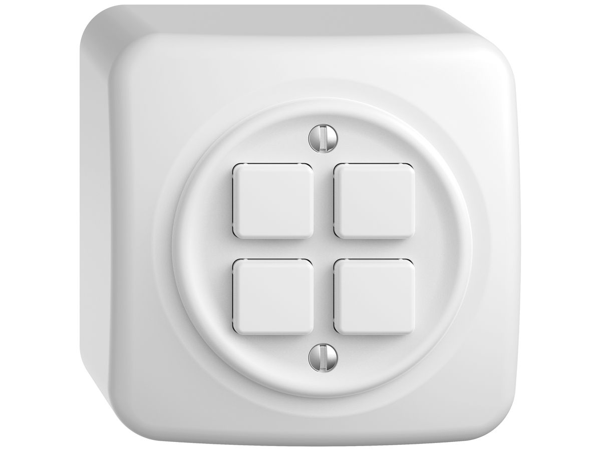 AP-KNX-Taster RGB STANDARDdue SNAPFIX® 4×Taste m.Temperaturfühler ws