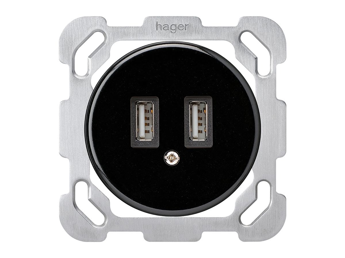 UP-USB-Steckdose basico B 2400mA schwarz