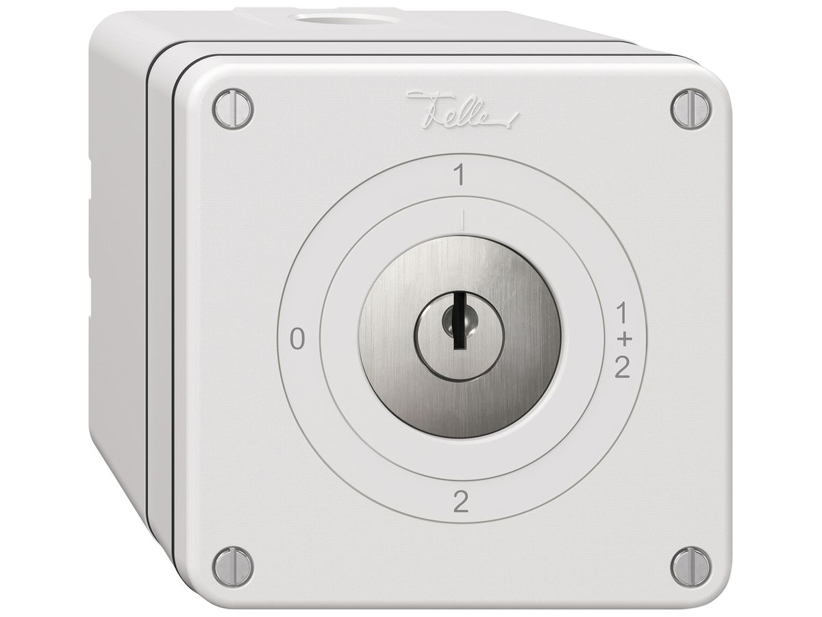 AP-Schlüsselschalter NEVO SNAPFIX® Serienschalter 16A 400V 0-1-1+2-2 ws