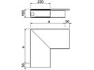 Flachwinkel Bettermann 400×230×100mm, PVC, reinweiss, 9010