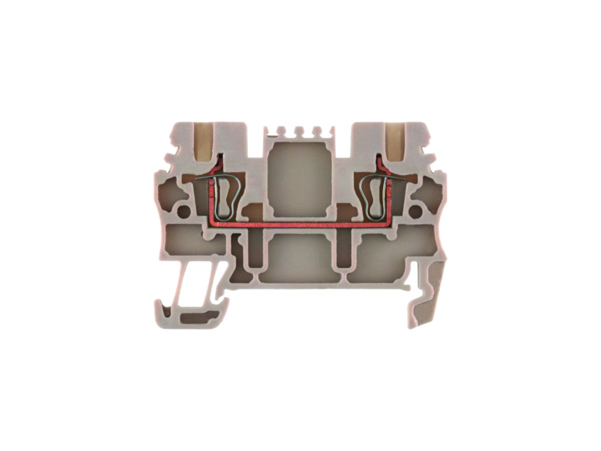 Durchgangs-Reihenklemme Weidmüller ZDU 1.5 Zugfeder 1.5mm² TS35 beige