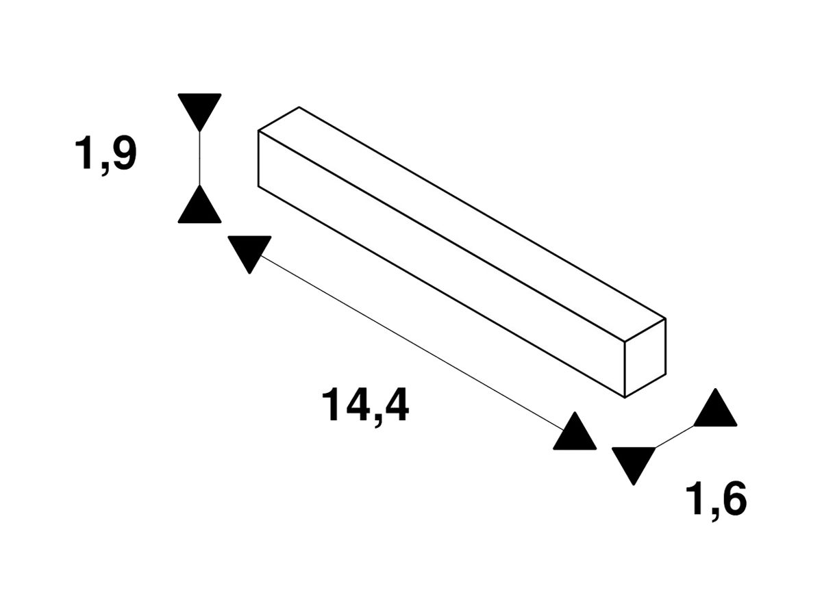 Längsverbinder SLV 48V TRACK 2-polig schwarz