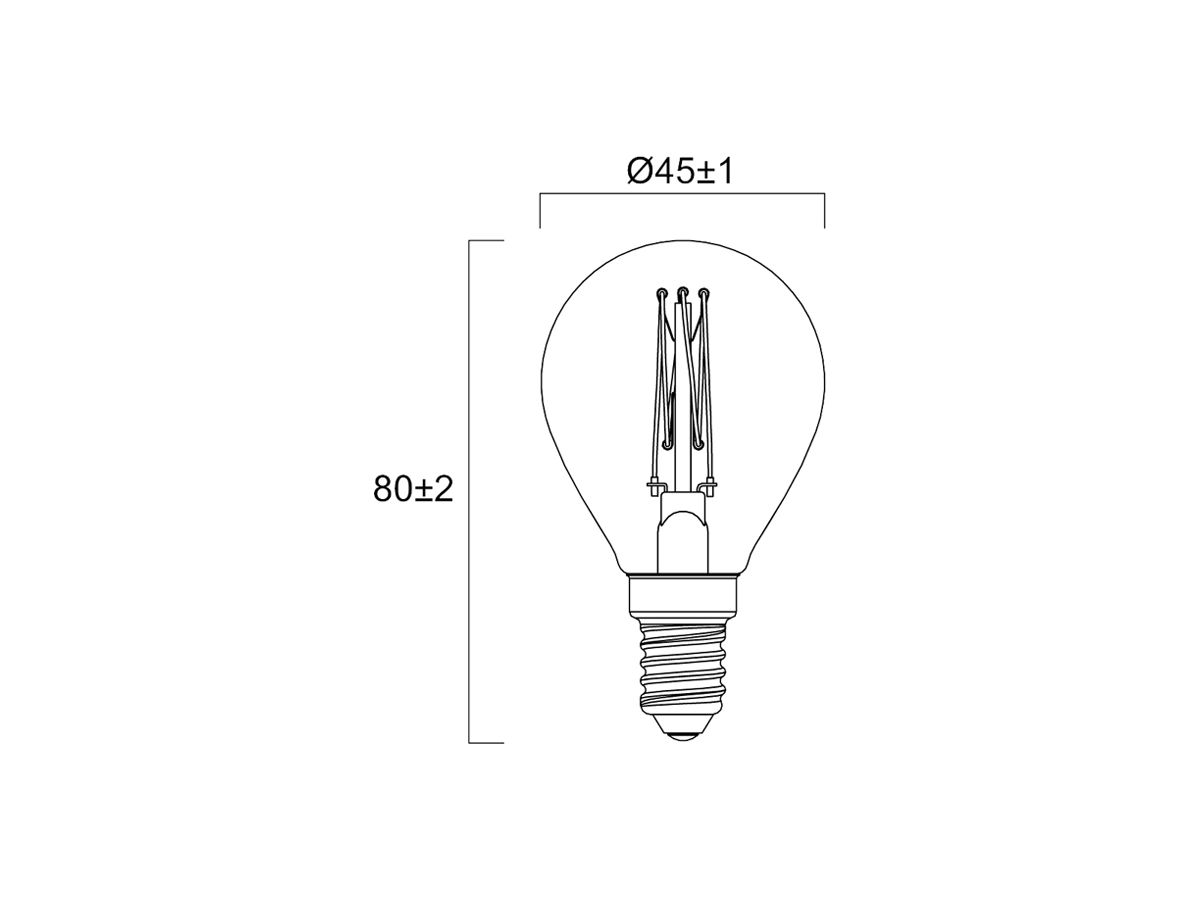 LED-Lampe Sylvania ToLEDo Vintage E14 3.5W 250lm 2000K DIM Ø45×80mm klar