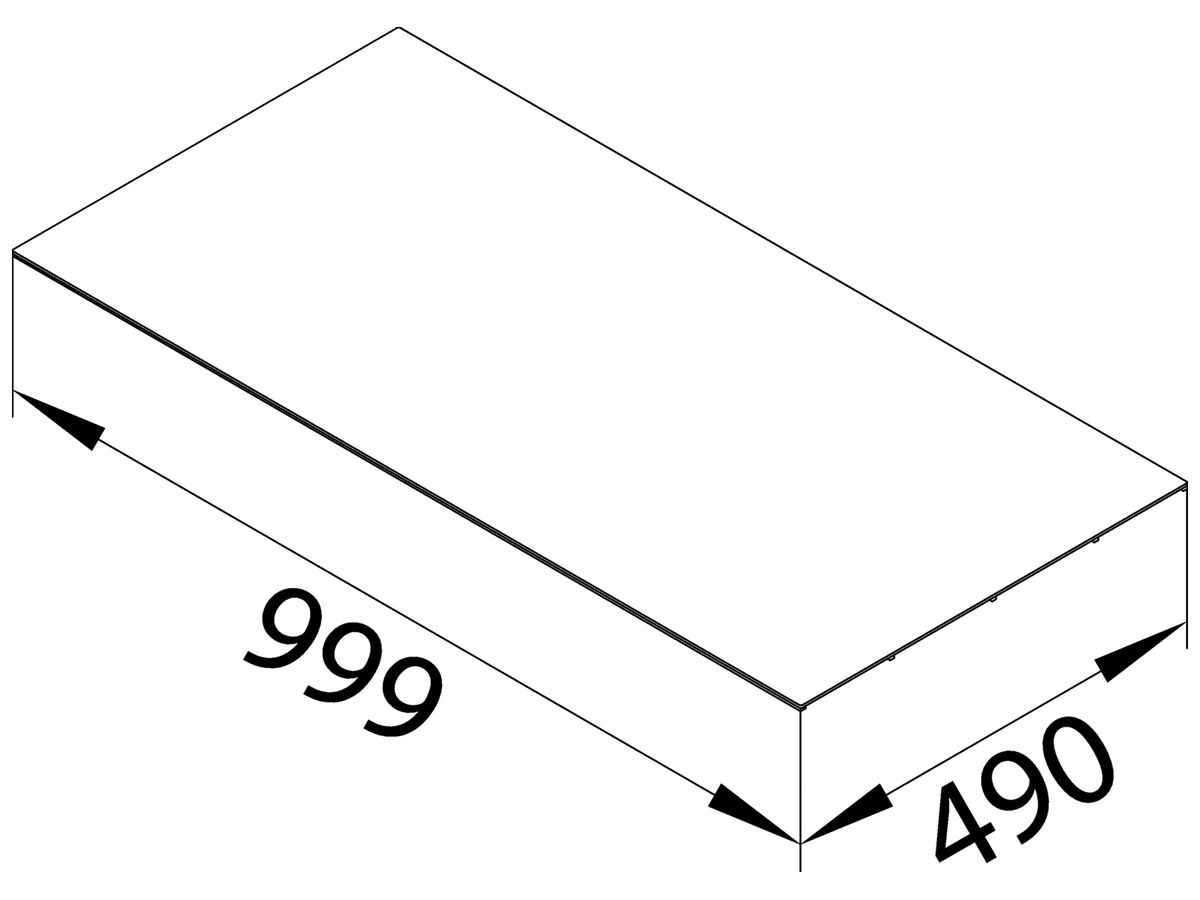 Deckel tehalit BKG Oberteil für Bodenkanal 500×2000×3mm