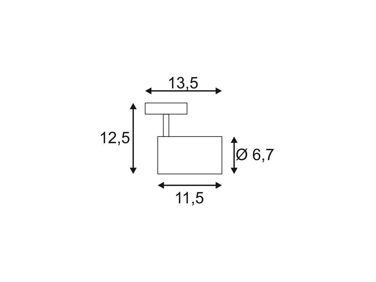 Decken-/Wandleuchte SLV ENOLA_B, GU10 50W IP20 mattschwarz