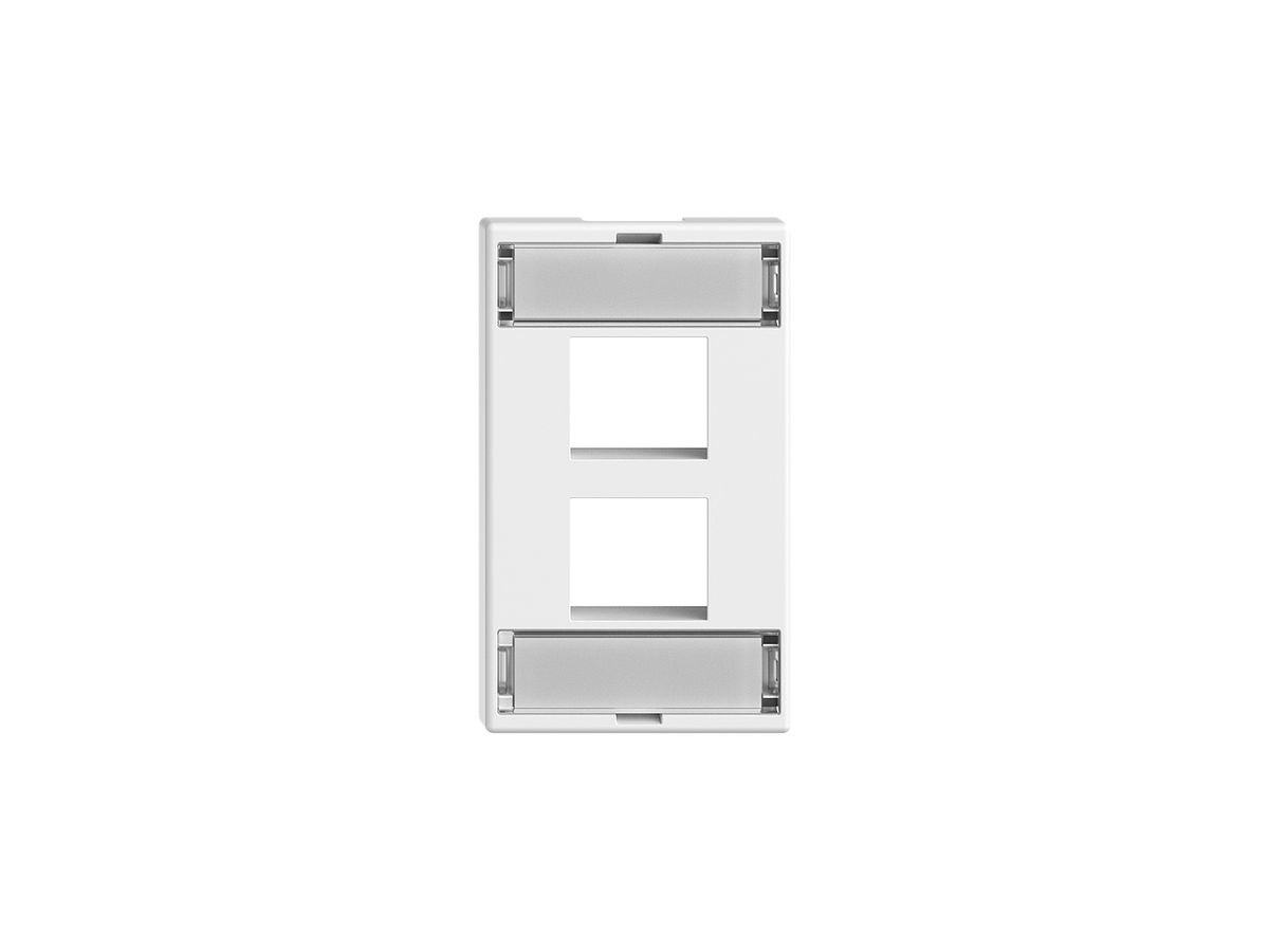 EB-Montageset Feller FLF, Auslass gerade, für 2×Keystone, weiss