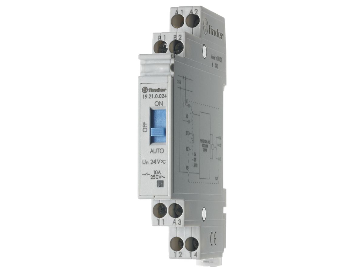 REG-Auto-Off-On-Relais Finder 19.21, 1W 10A 24VAC/DC