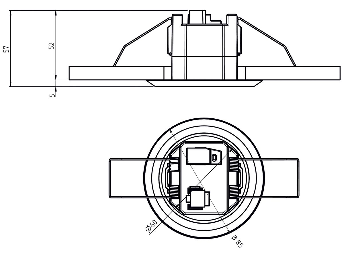 EB-Präsenzmelder Theben theRonda S360 KNX FLAT, weiss