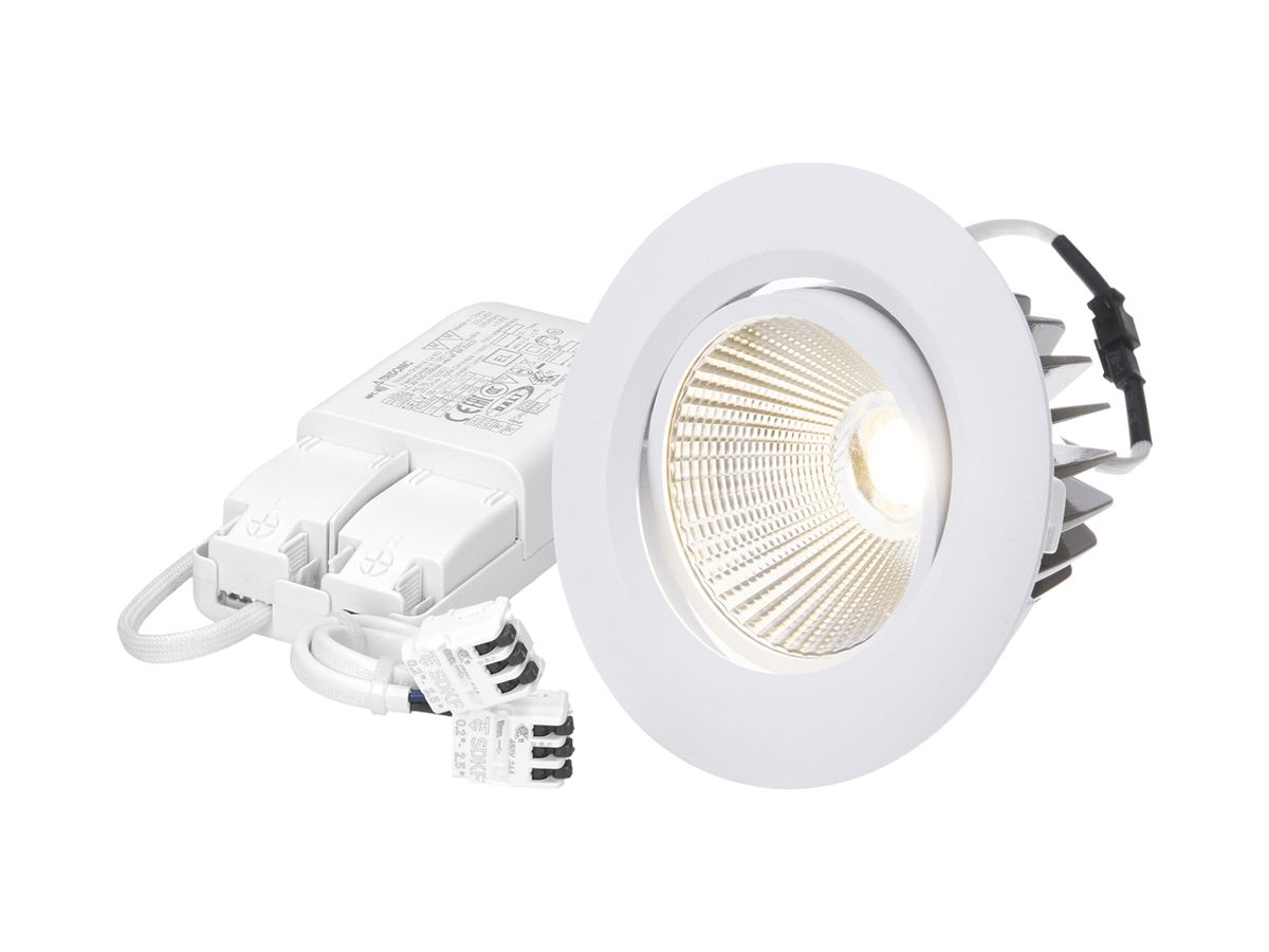 EB-LED-Spot MH AXO 10.5W 960lm 3000K IP44 MB DIM DALI Ø100mm weiss