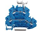 Doppelstockklemme WAGO TOPJOBS 2.5mm² N/N blau mit Beschr.-Träger