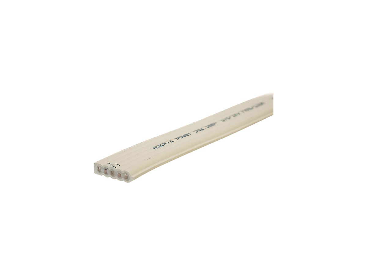 Flachkabel Woertz Power 5×2.5 mm² halogenfrei weiss B2ca