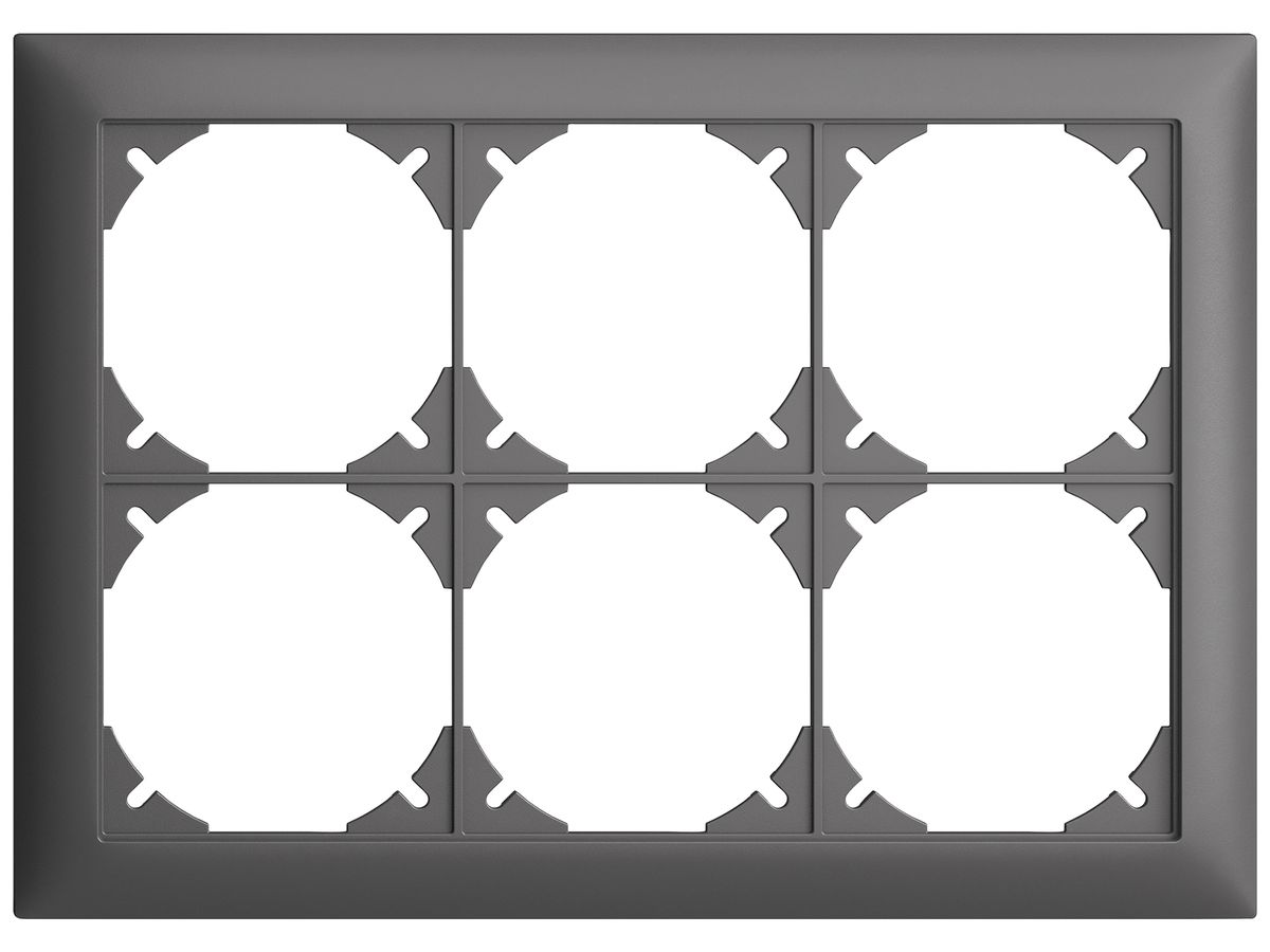UP-Kopfzeile EDIZIOdue SNAPFIX® 2×3 horizontal 208×148mm dunkelgrau