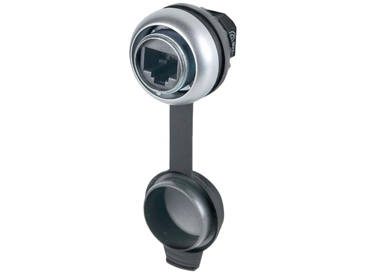 Kupplungsmodul Eaton M22-RJ45-SA 2×RJ45 Buchse/Buchse Ø30mm schwarz