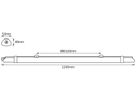 LED-Feuchtraumleuchte LDV SUBMARINE I SLIM 18W 1600lm 4000K 1200 grau