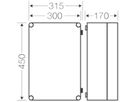 Apparategehäuse grau MI 9301 leer mit Deckel 450×300×170mm