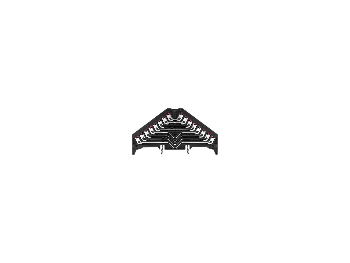 Rangierverteilerklemme Weidmüller PRV 8L PUSH IN TS35×7.5 schwarz, rot